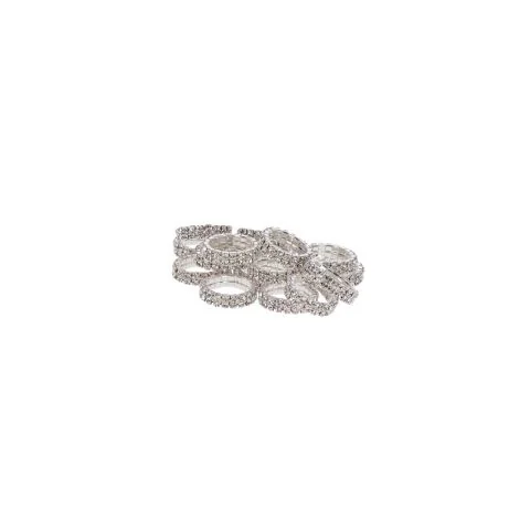 Gumica za grivu beli, dva reda 10/1 Crystal