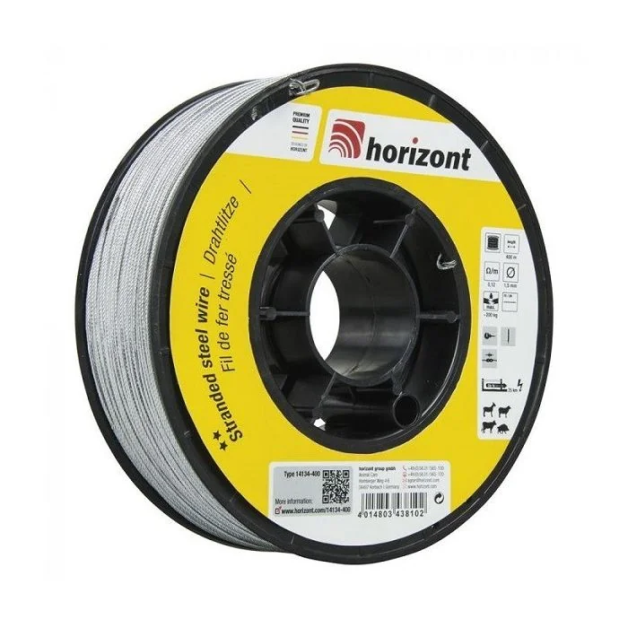 Žica čelična pletena za pastira 1,5mmx400m Horizont
