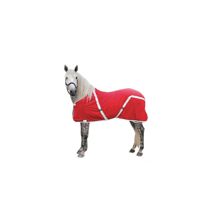 Prekrivač za konje platneni crveni unakrsno kopčanje