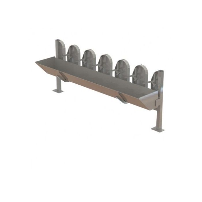 Konstrukcija za mužu sa hranilicom za ovce i koze