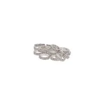 Gumica za grivu beli, dva reda 10/1 Crystal