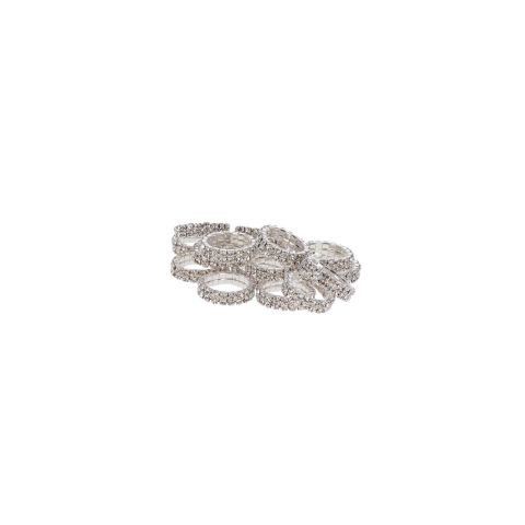 Gumica za grivu beli, dva reda 10/1 Crystal