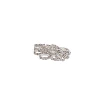 Gumica za grivu beli, dva reda 10/1 Crystal