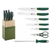 Set noževa Zwilling NOW S zelena boja + drveno postolje 8/1