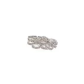 Gumica za grivu beli, dva reda 10/1 Crystal